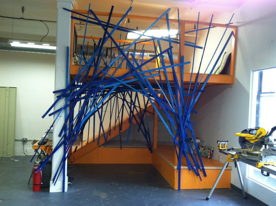 We collaborated with students from Mural Arts in down town Philadelphia to create a 'hang out space' in their classroom. 