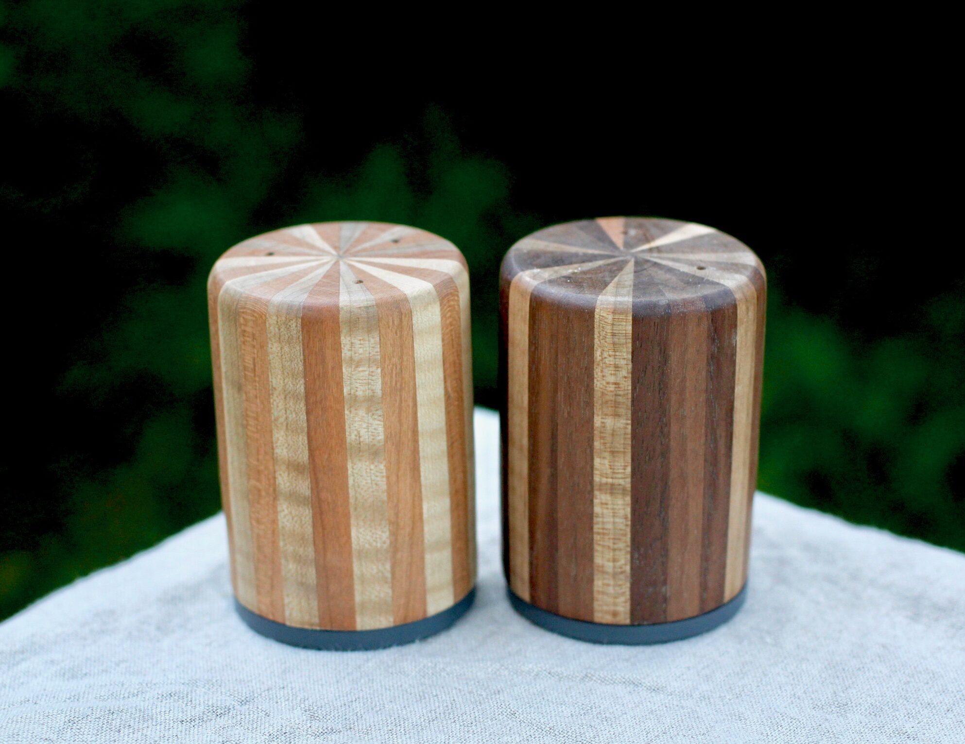 Salt and pepper shakers from scrap wood