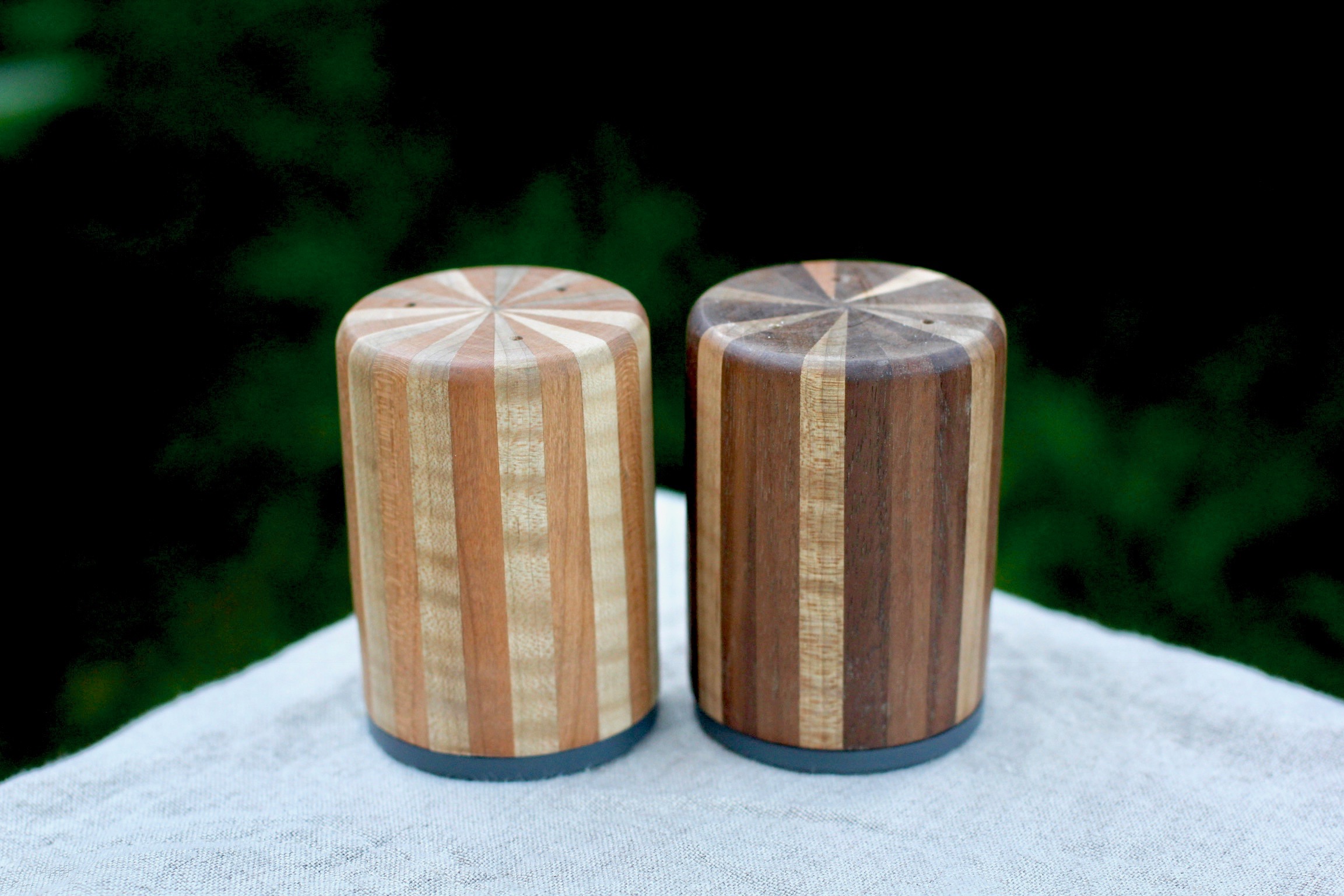Scrap wood salt and pepper shakers