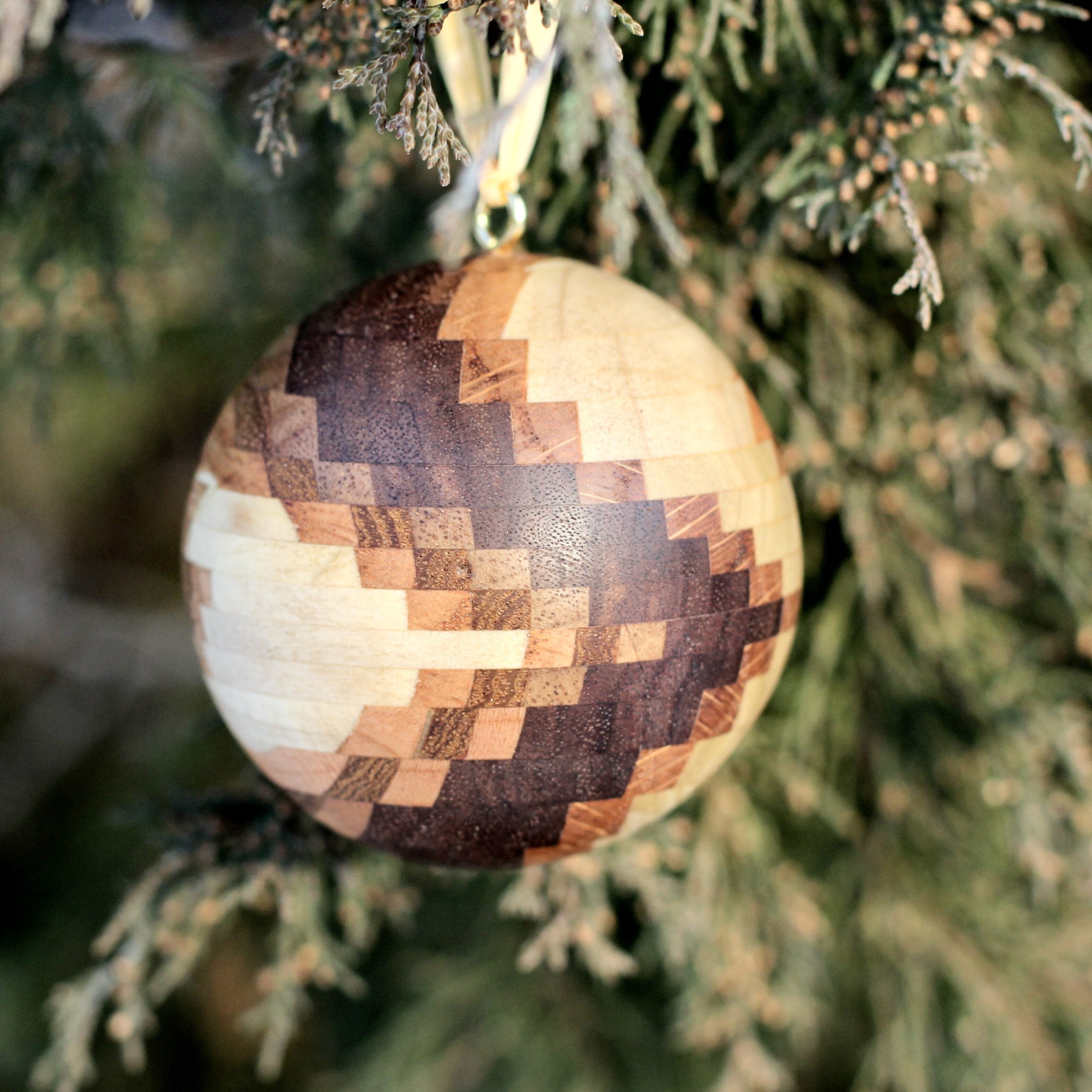 Scrap wood tree ornament