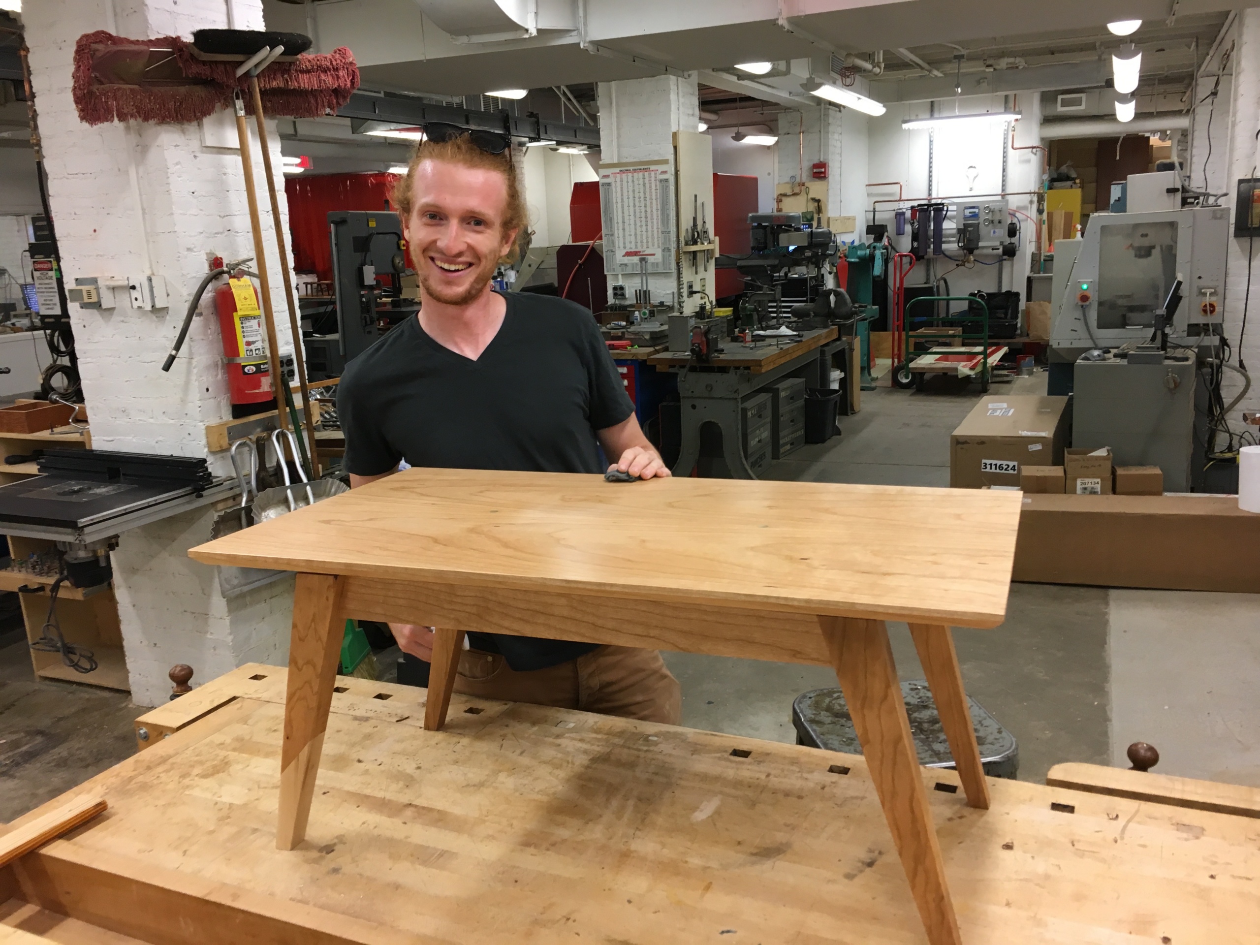 Vadim studied mechanical engineering for his masters degree, and spent much of his free time in the Hobby Shop building furniture.