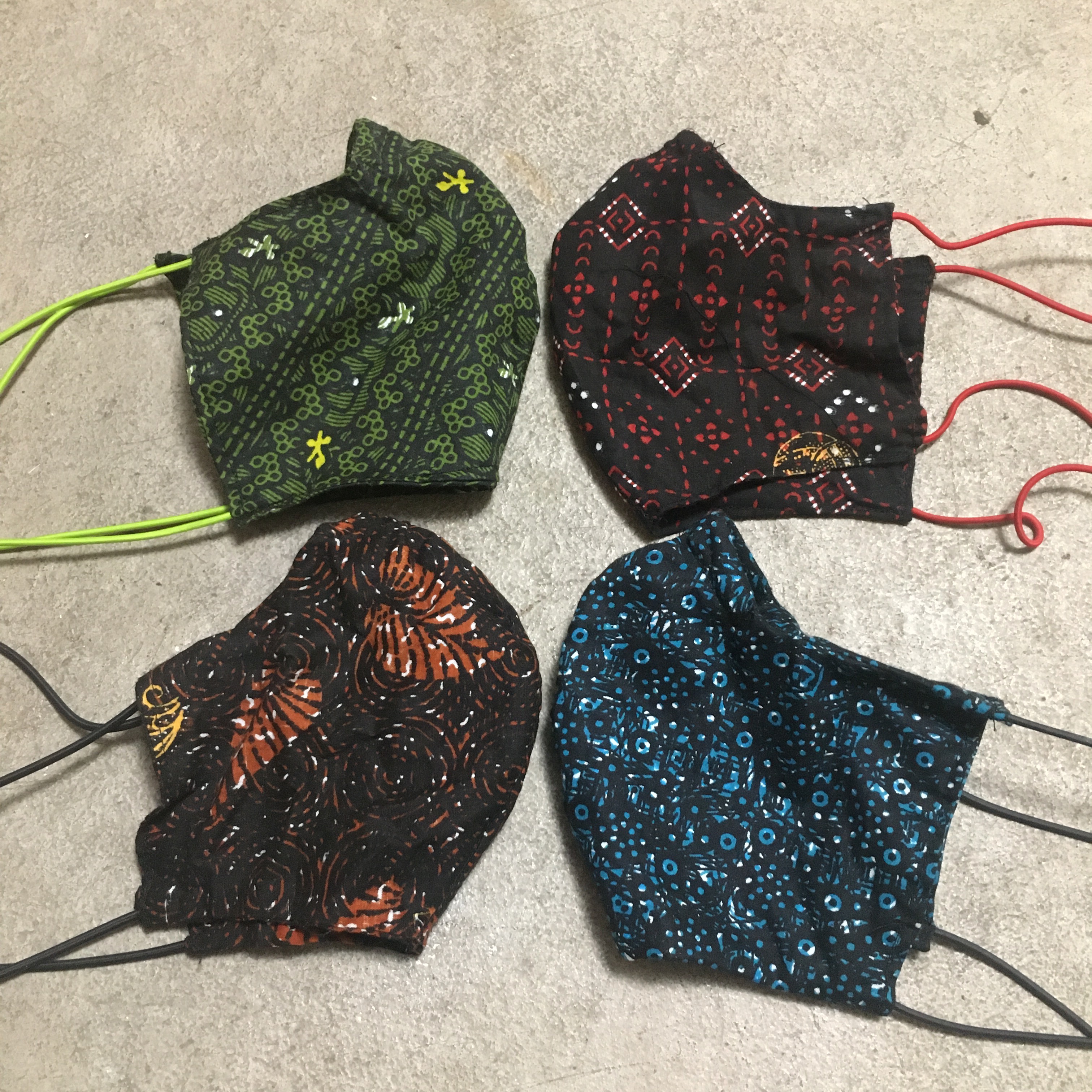 With a global pandemic in progress, I also made matching face masks for each shirt with the fabric scraps. 