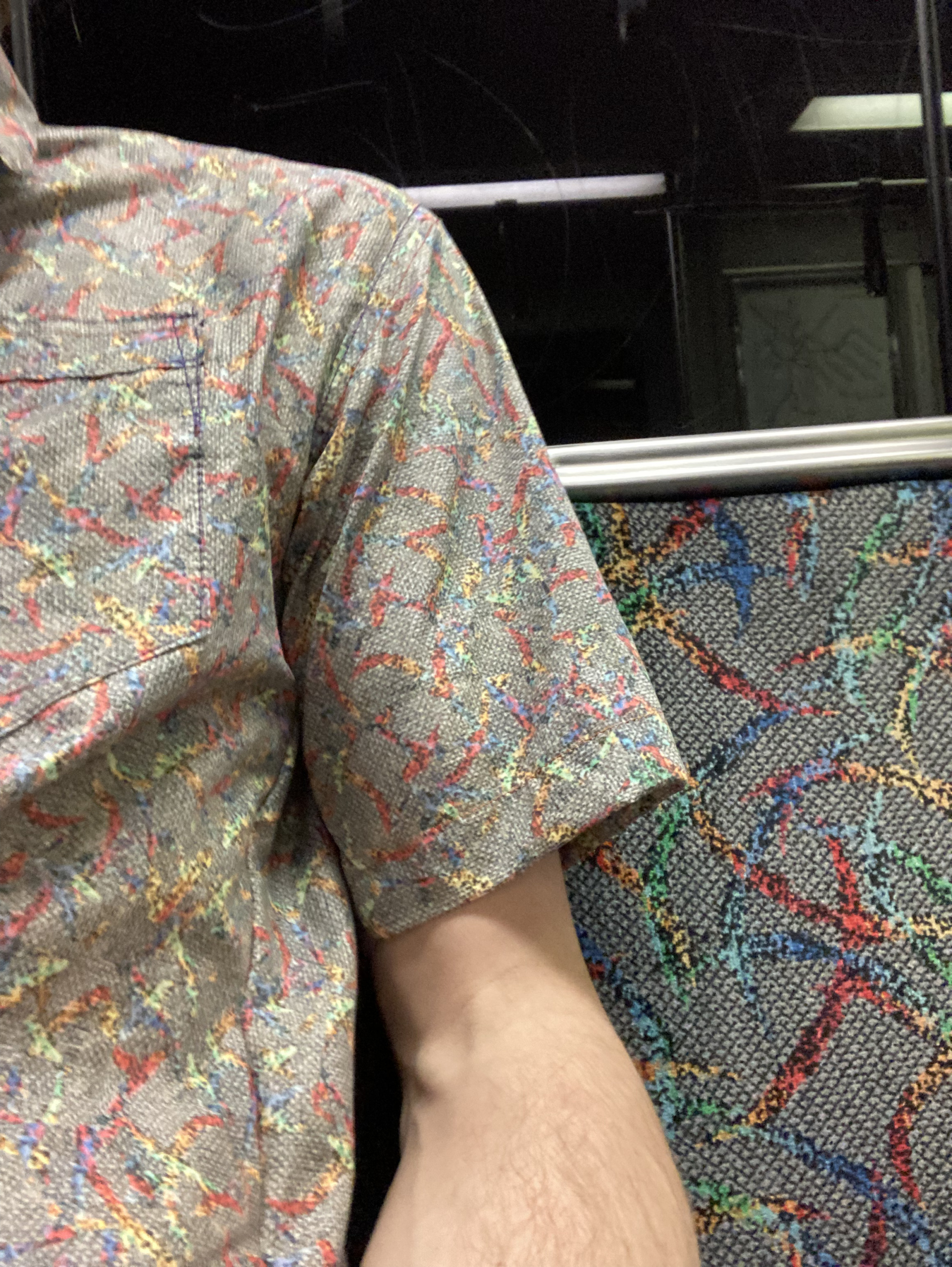 At first the MBTA folks were reluctant to give me the old seats. So I made a custom shirt to try and convince them. It worked!
