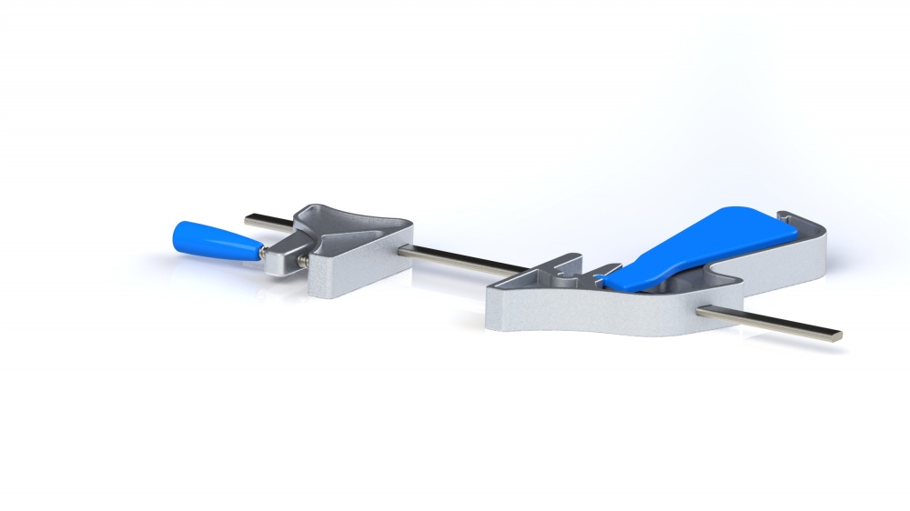 This clamp redesign combines the functionality of a quick grips clamp and a bar clamp. 